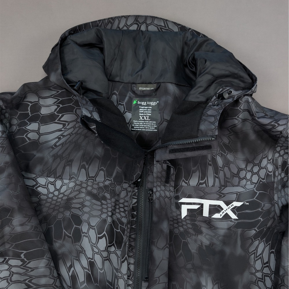 Frogg Toggs FTX Armor 2XL Kryptek Typhon Waterproof Rain Hunting Jacket NWOT - Picture 6 of 16